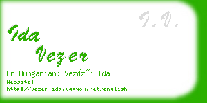 ida vezer business card